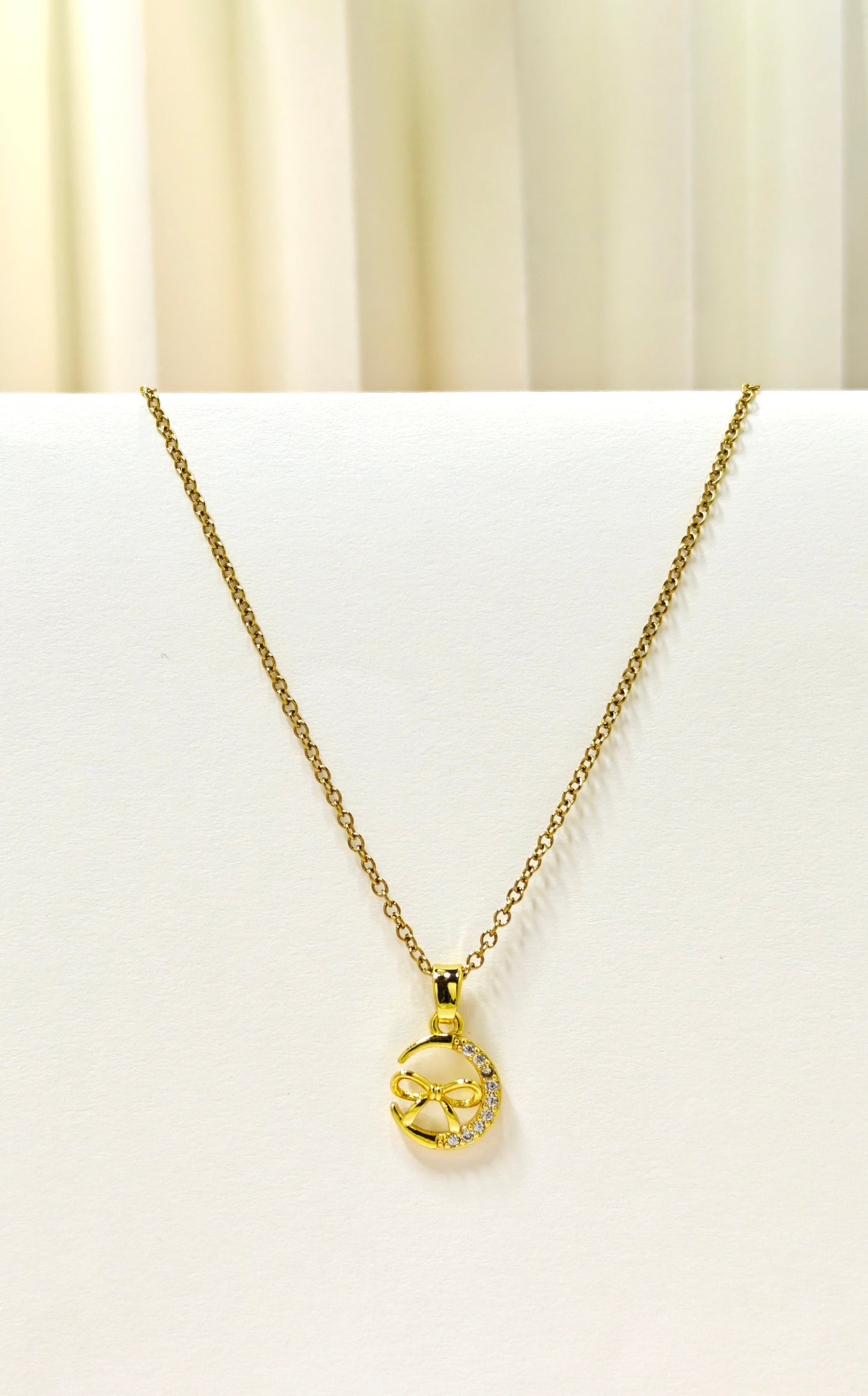 Gold Fairy Opal Heart Necklace