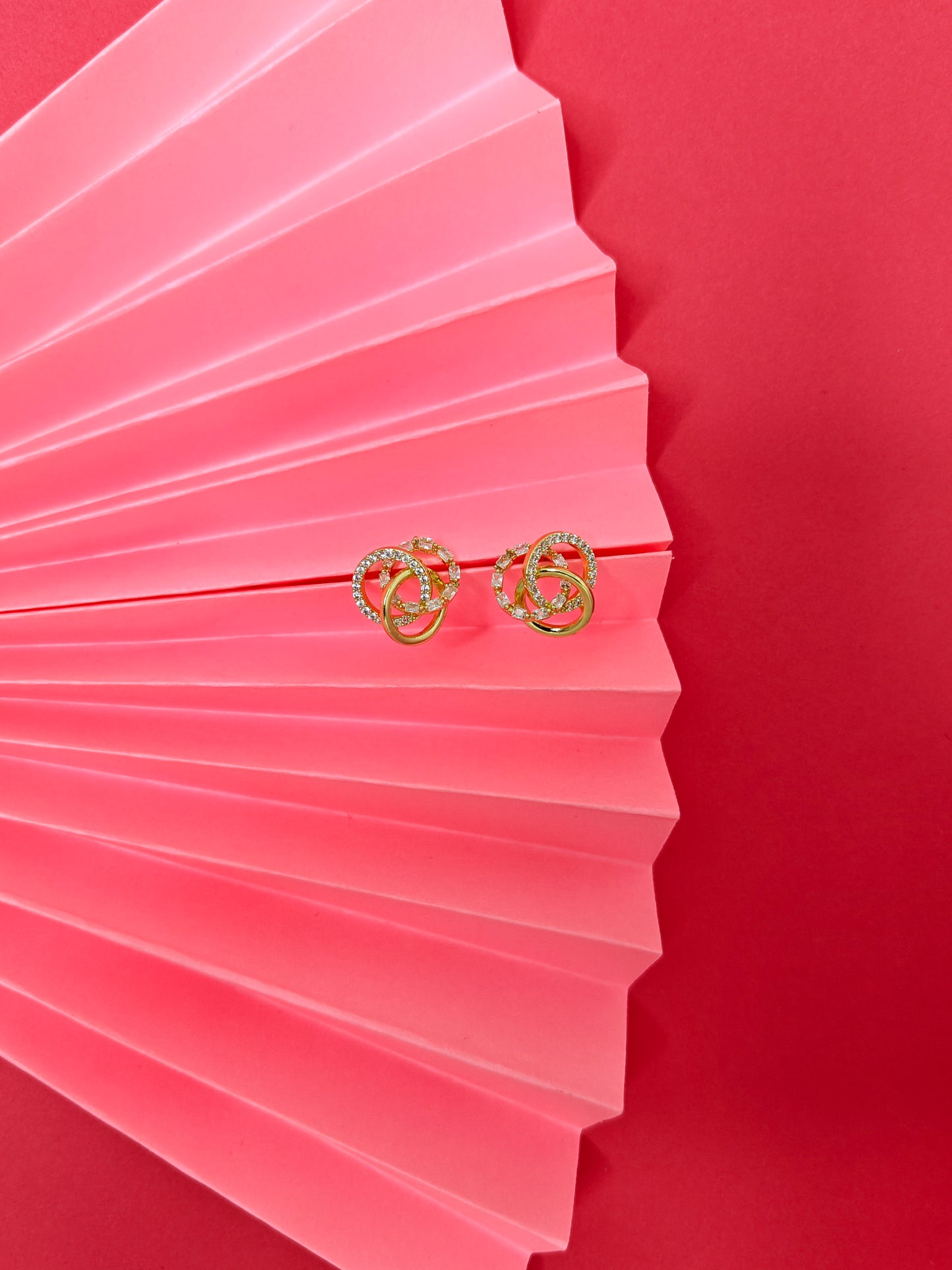 Gold Interlock Knot Earrings