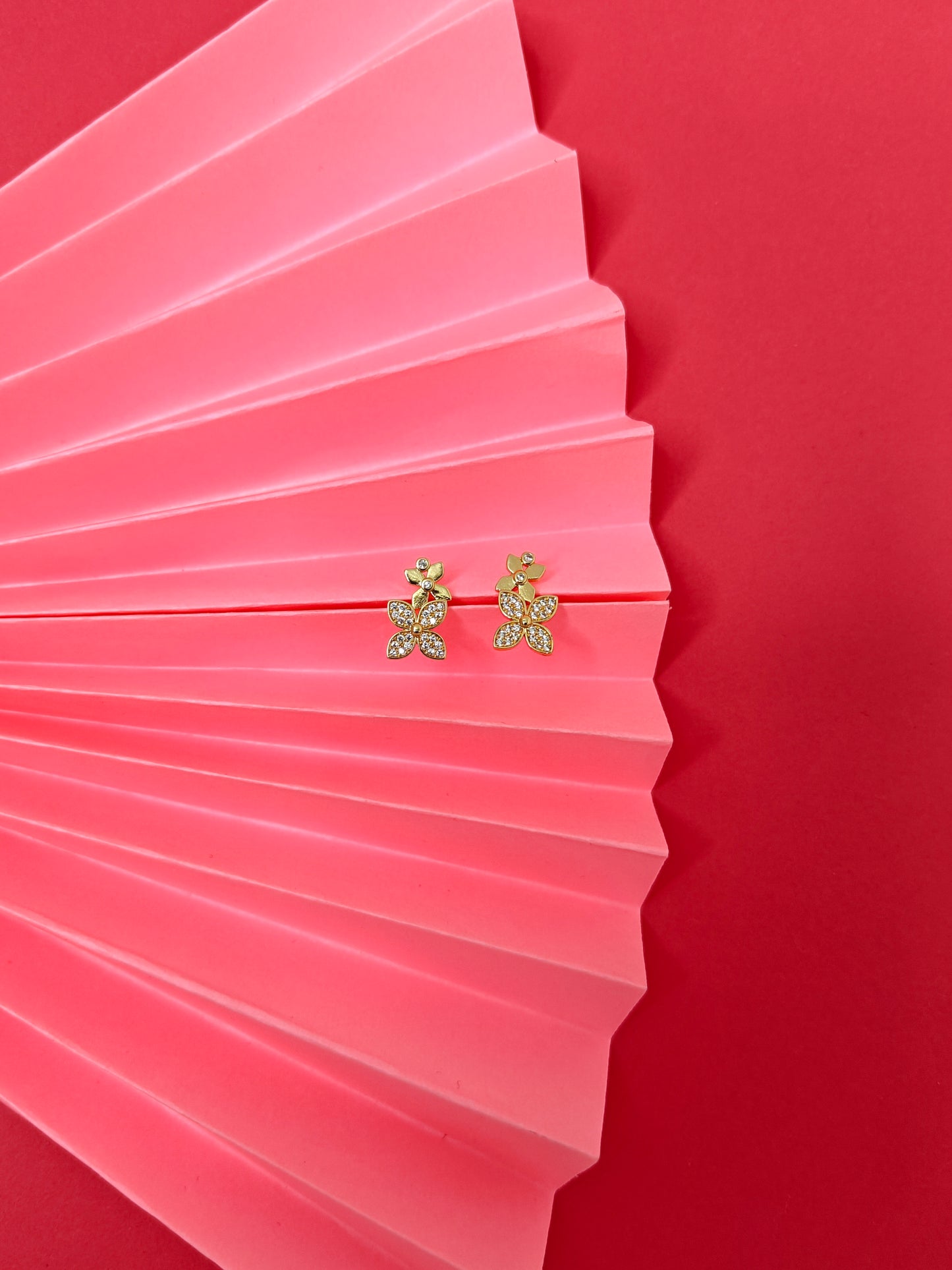 Crystal Floral Drop Earrings