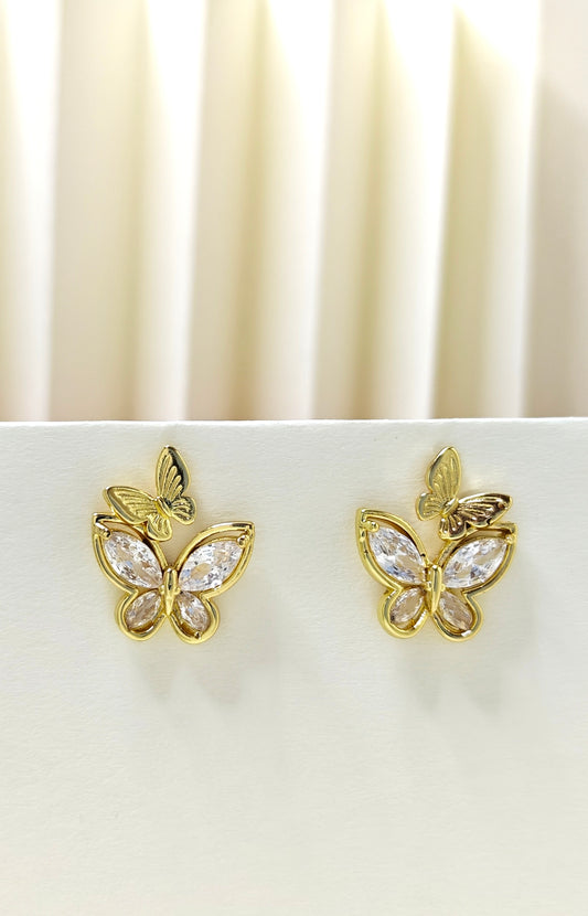 Butterfly Crystal Studs
