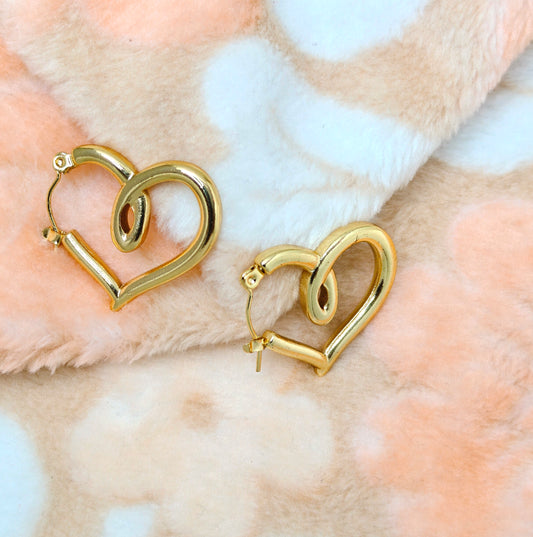 Soft Teardrop Hoop Earrings