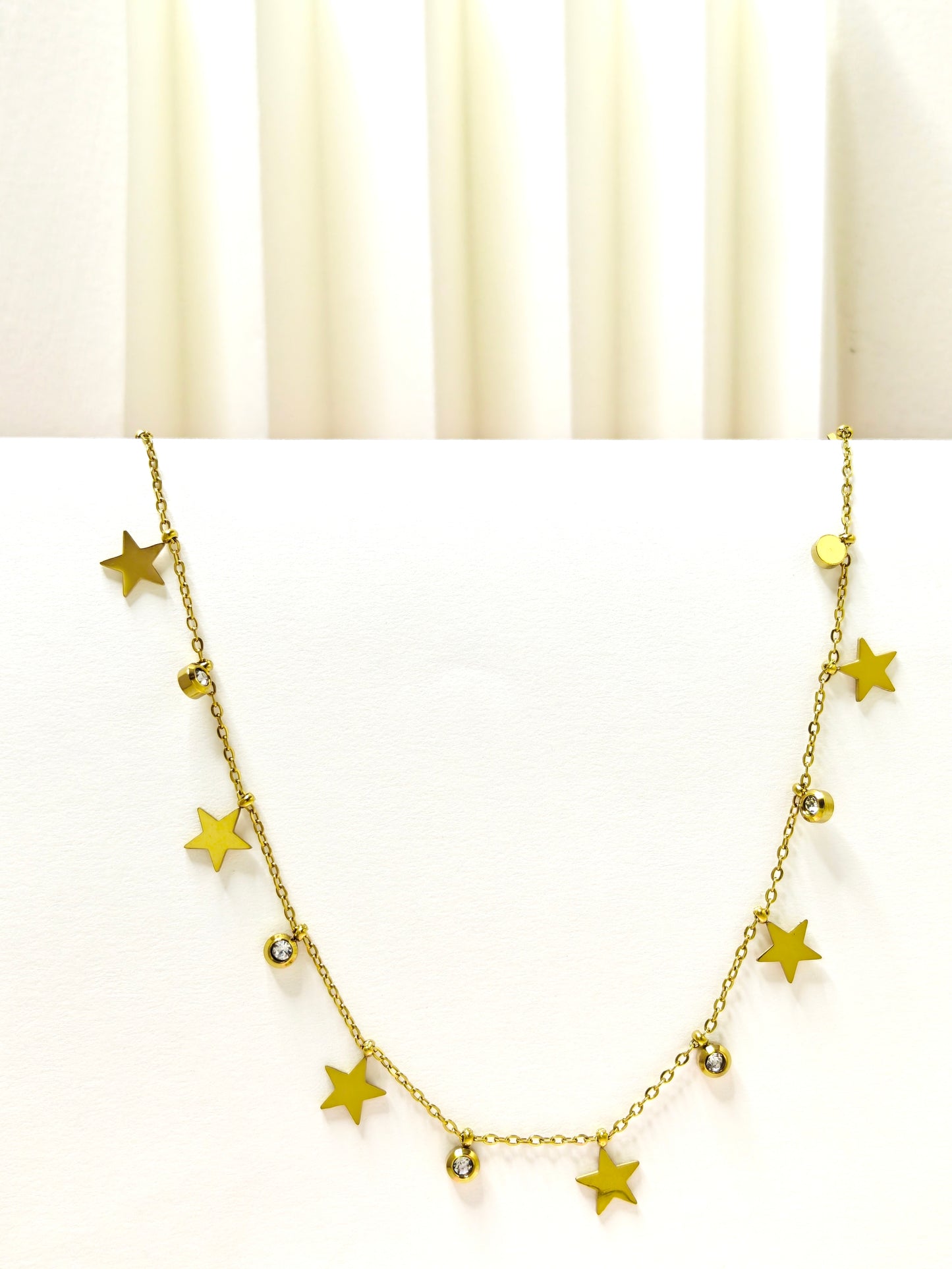 Gold Star Charms Layer Necklace